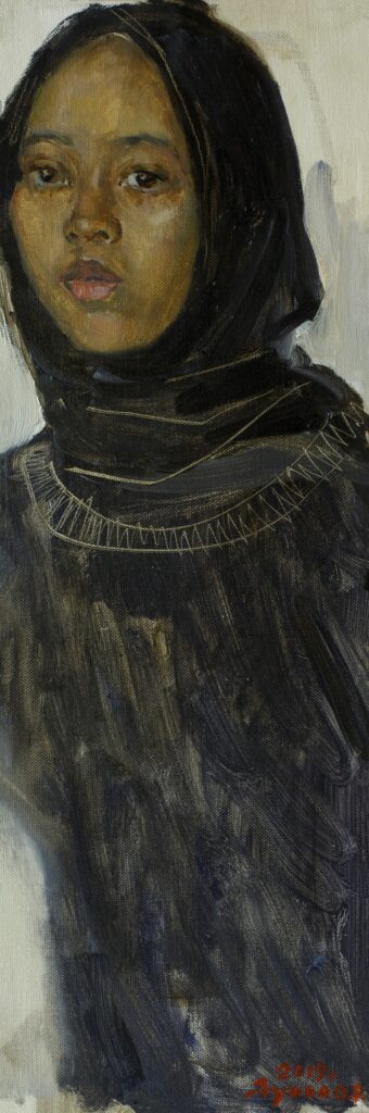 Яушева О.Р. Лусиана. Джакарта. Индонезия. Холст, масло. 60х20. 2019.